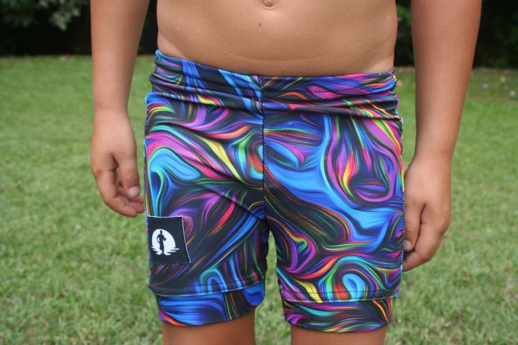 Peacock Marble Kids Classic Funky Pants