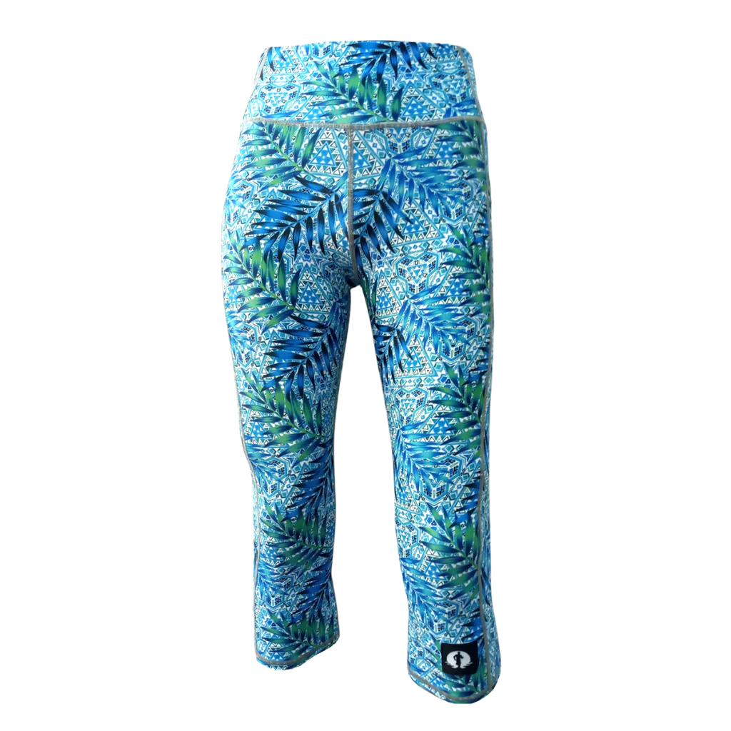 Mayan Palms High Waist 3/4 Leggings